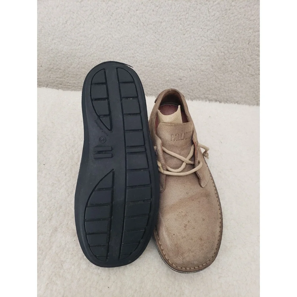 Palladium Men Oxford 40 Beige Suede‎ Leather Lace Up Comfort Casual Shoes US 7